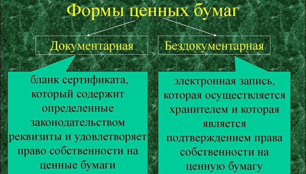 Что такое бездокументарные ценные бумаги