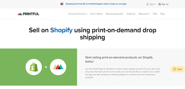как начать бизнес по продаже футболок - printful + Shopify
